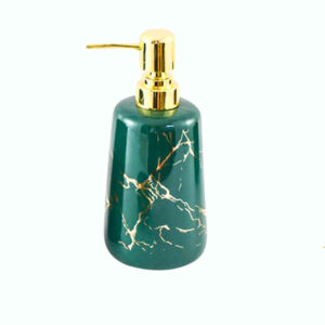 Dispenser sapone ceramica effetto marmorizzato verde