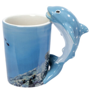 Tazza in ceramica con manico a squalo balena