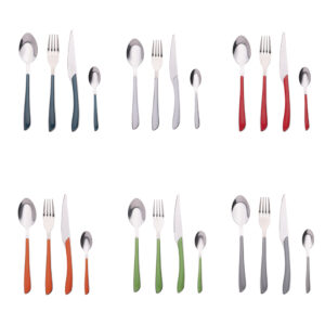 Set posate 24 pezzi in vari colori