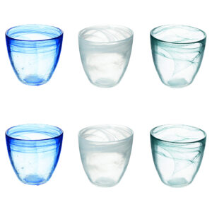 Bicchieri acqua in vetro colorati da 280ml