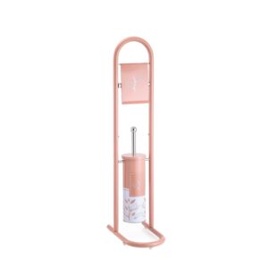 Piantana da bagno con portascopino e portarotolo liberty - ROSA