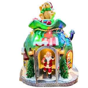 Carillon natalizio a forma di sacco con babbo natale