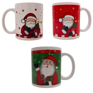 Tazze natalizie in ceramica con babbo natale