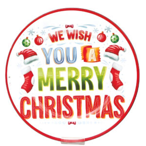 Piatto natalizio 33cm we wish you a merry christmas