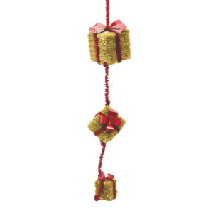 Pacchi regalo da appendere oro/rosso