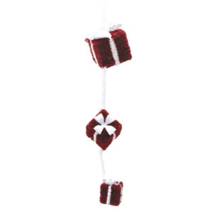 Pacchi regalo da appendere rosso/bianco