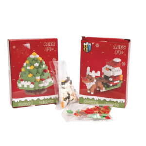 Costruzioni a mattoncini albero di natale o babbo natale