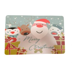 Tovaglietta natalizia in plastica celeste 42x27