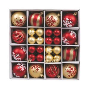 Palline di natale rosse e oro 42pz