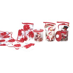 Barattolo natalizio in latta con accessori per la cucina