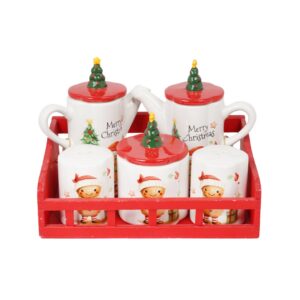 Set menage natalizio 5 pz con omino pan di zenzero